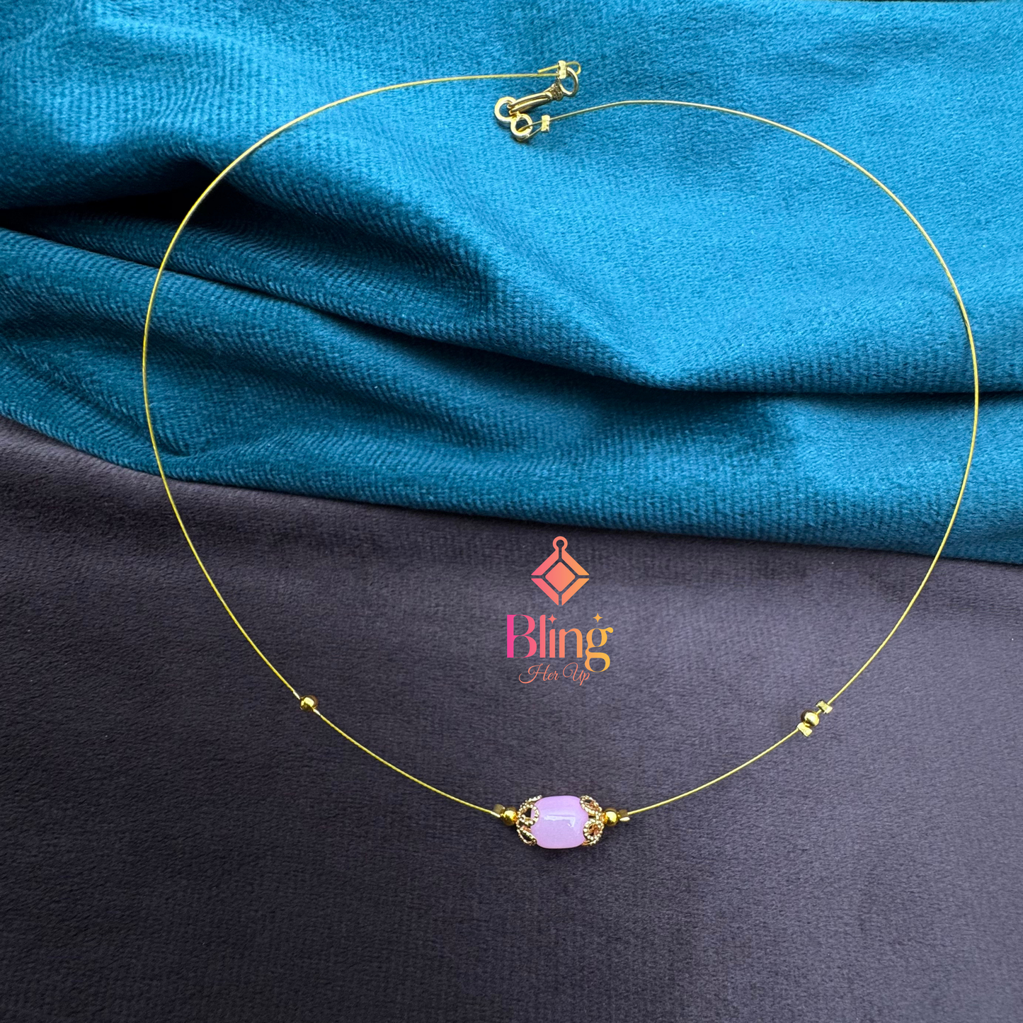 Orchid Crystal Illusion Chain for Everyday Glam