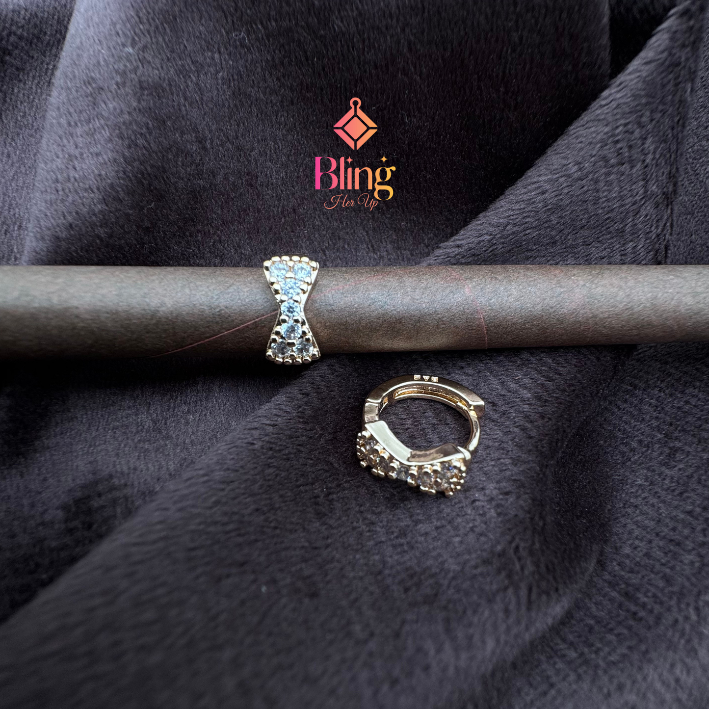 Crystal Bow Hug Earrings