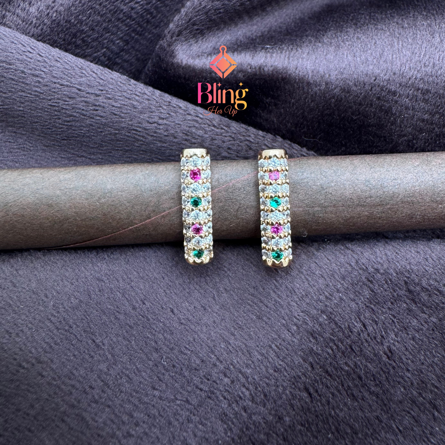 Minimalist Sparkle Hoops with Anti-Tarnish Finish