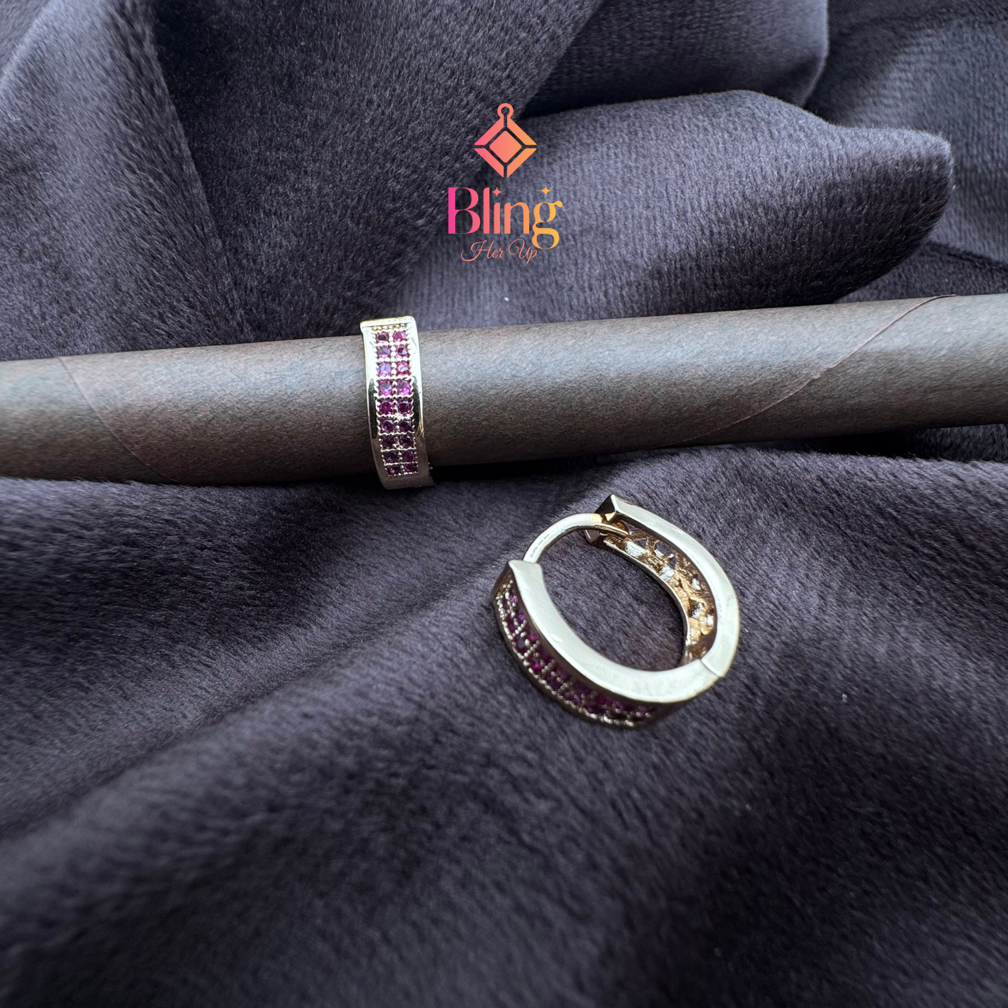 Pink Frost Sparkle Earrnings