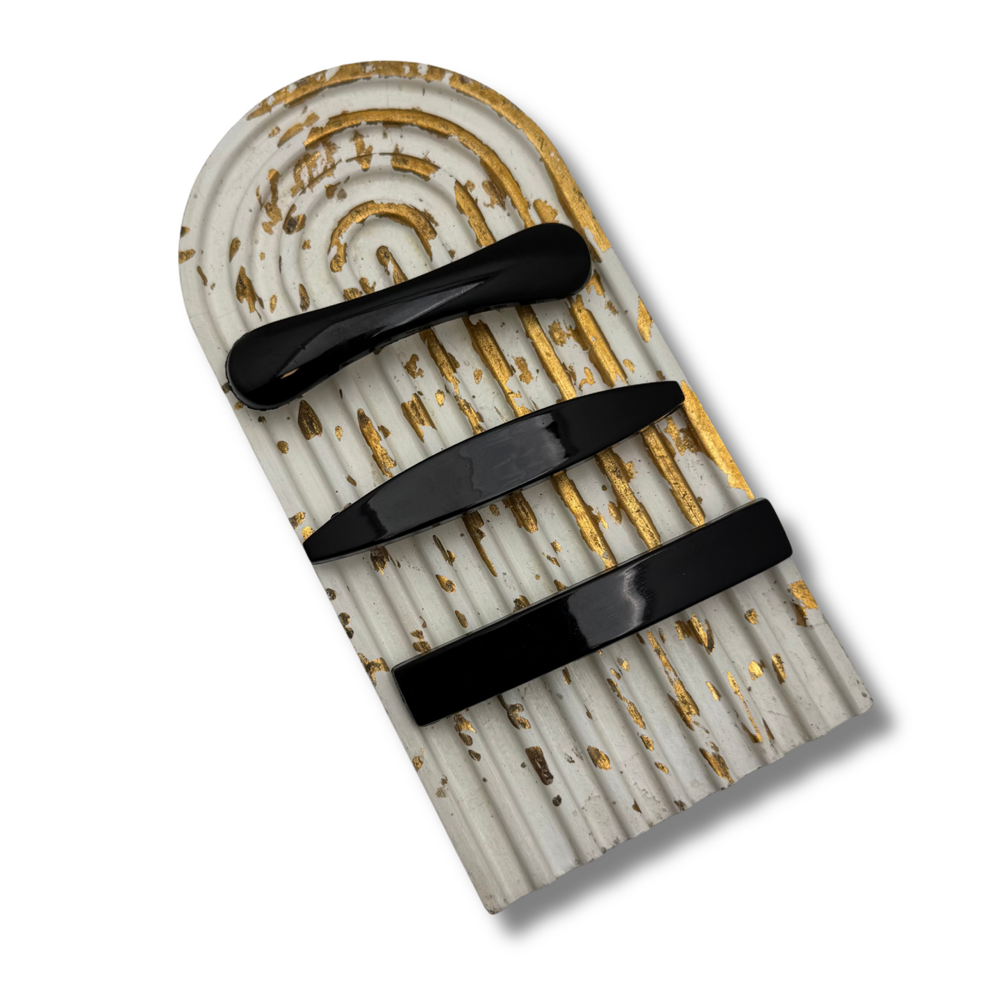 Shine & Secure: 3-Piece Glossy Hair Clip Set for Effortless Elegance