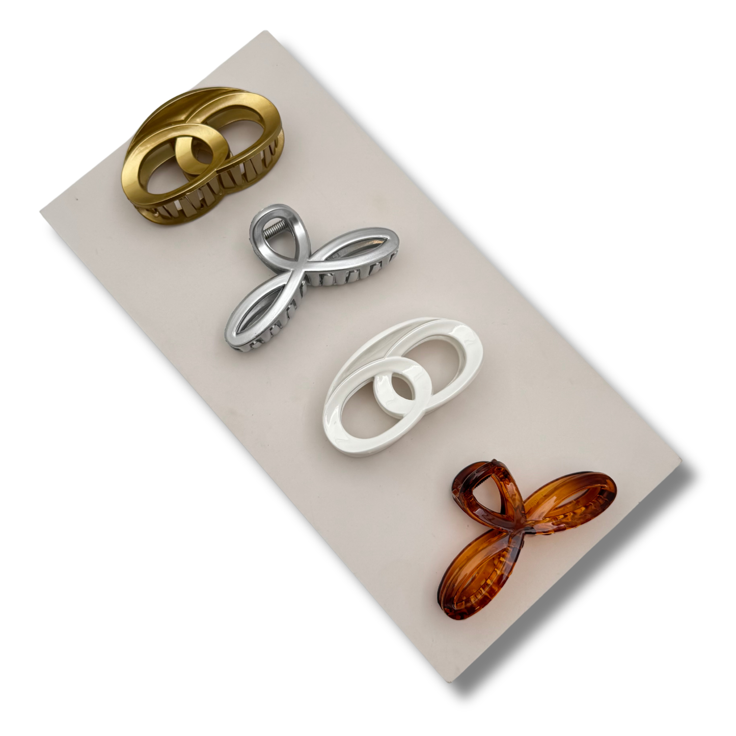 Chic & Unique: 4-Piece Hair Clip Set in Playful Colors and Stylish Shapes