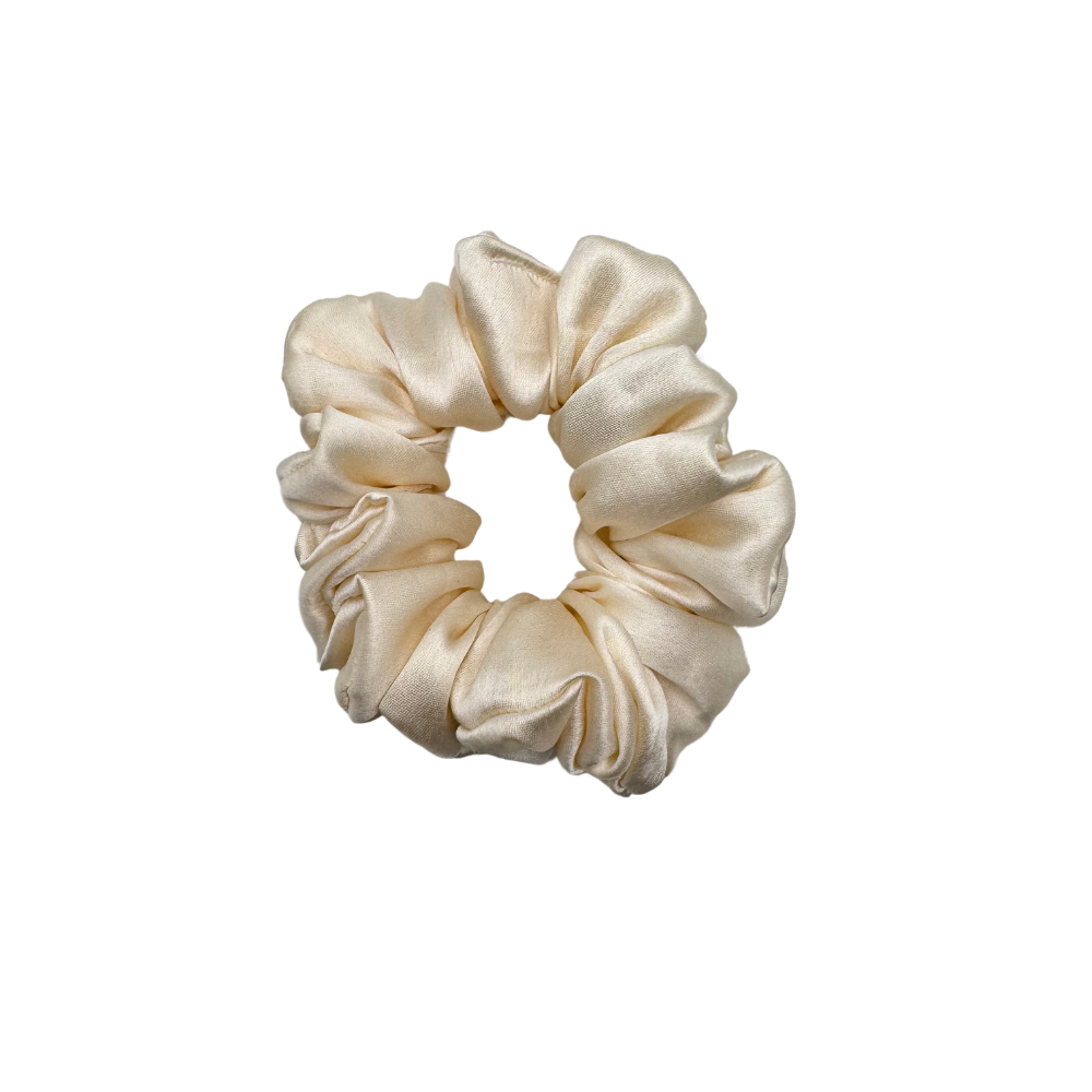 Ivory Dream, Creamy Off-white Color | Silk Satin Scrunchies