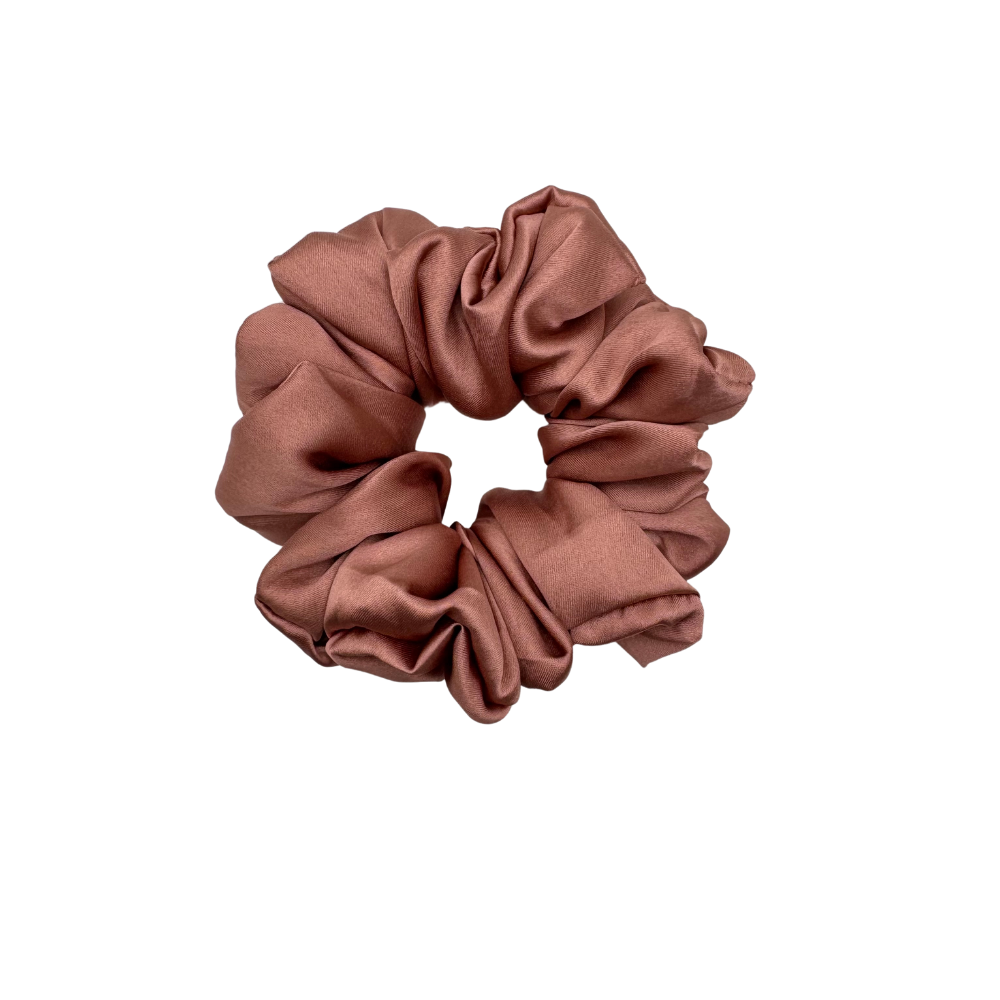 Sienna Bloom, Dusty Rose Color | Silk Satin Scrunchies