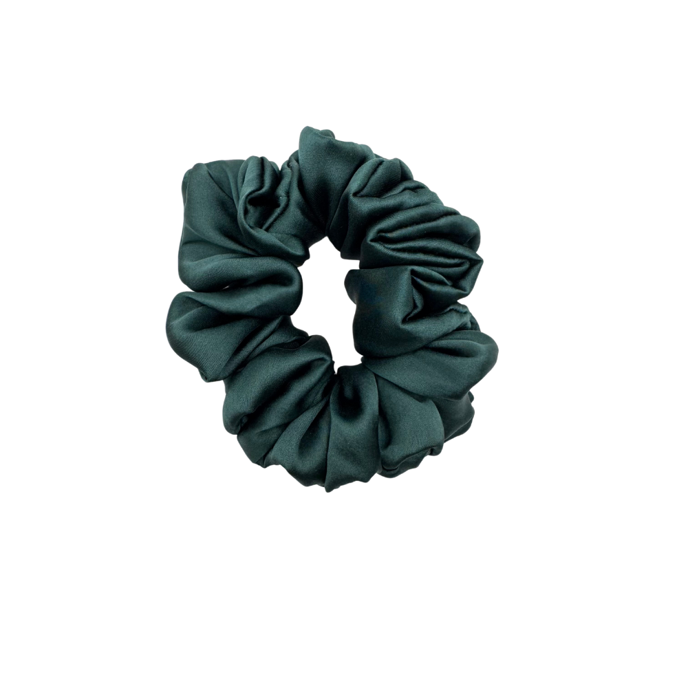 Emerald Mist, Green Color | Silk Satin Scrunchies
