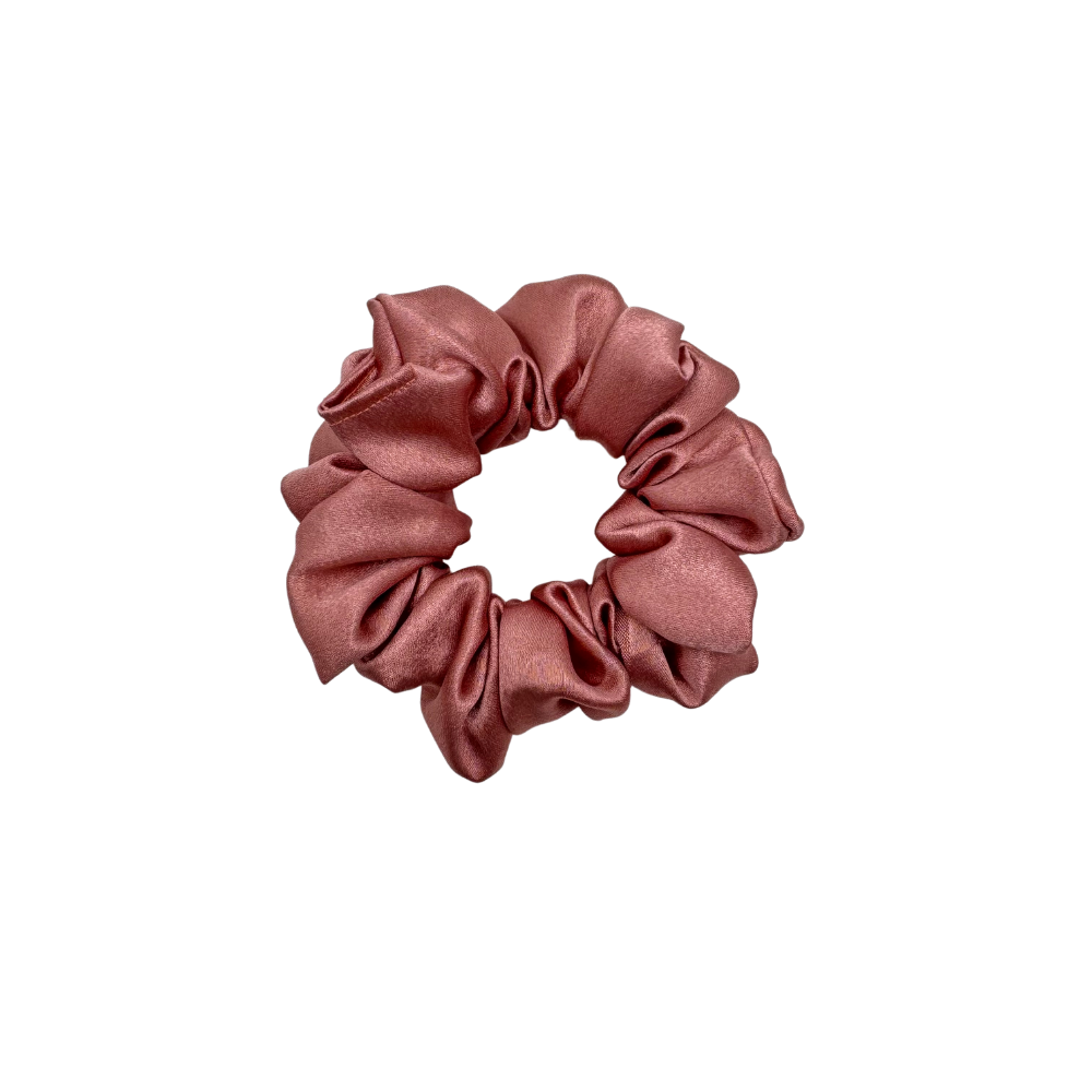 Blush Bloom, Silky Rusty Rose | Silk Satin Scrunchies