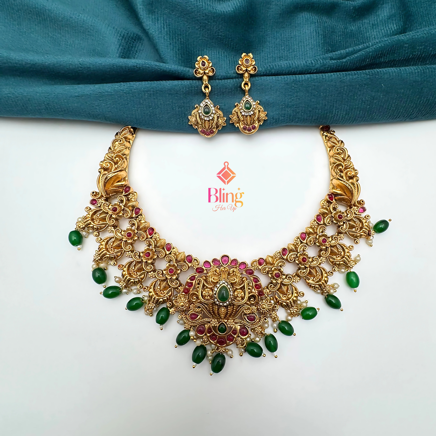 Mahalaya Heritage Temple Necklace Set