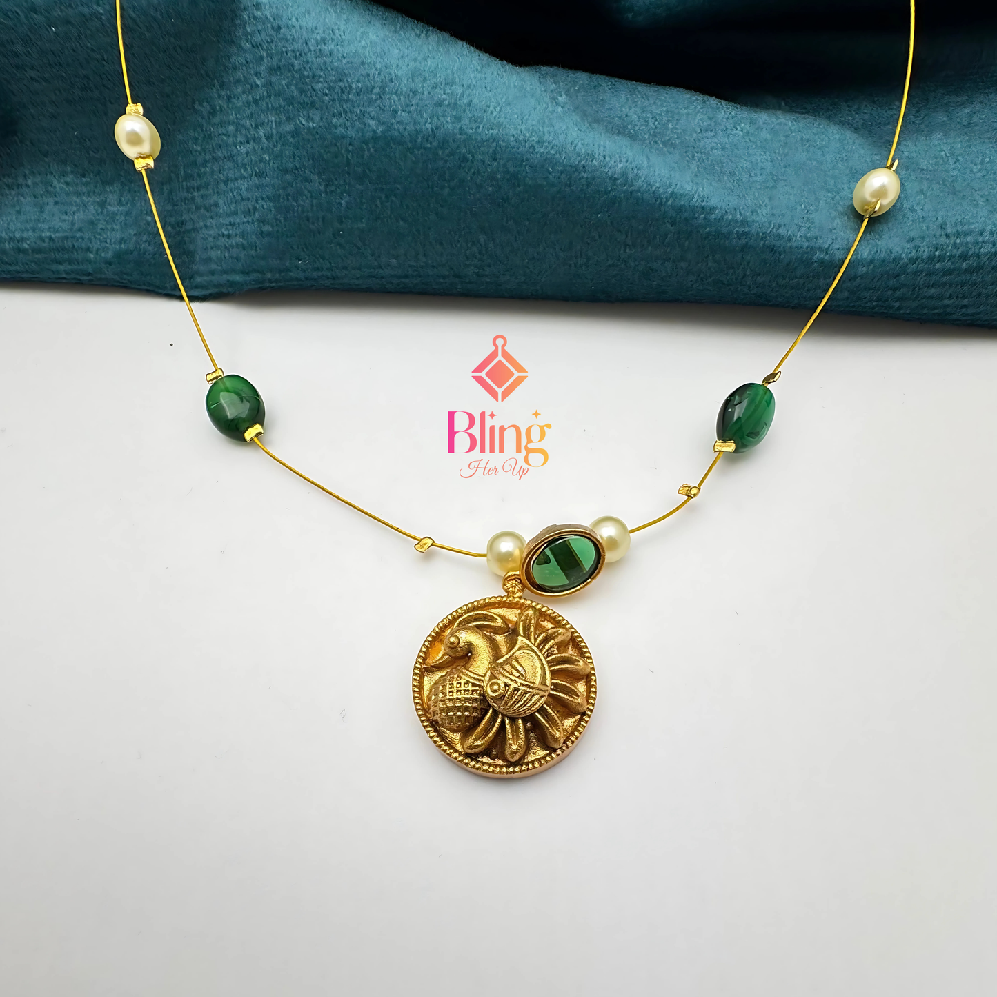 Peacock Glory Invisible Necklace