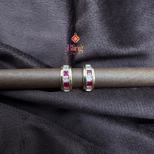 Ruby Ice Gold Hoops – Anti-Tarnish Finish
