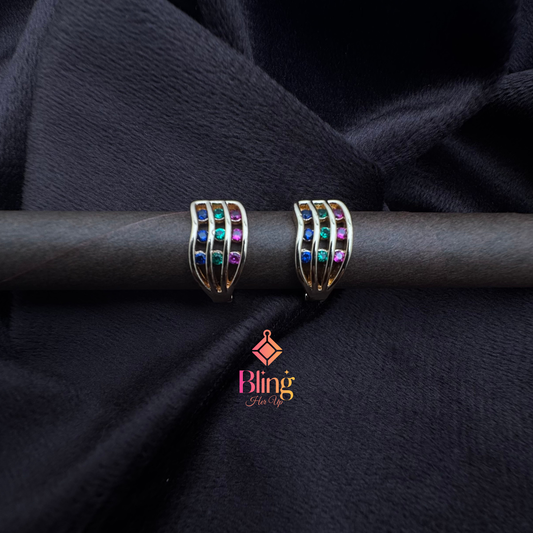 Tranquil Twist – Multicolor Mini Hoops