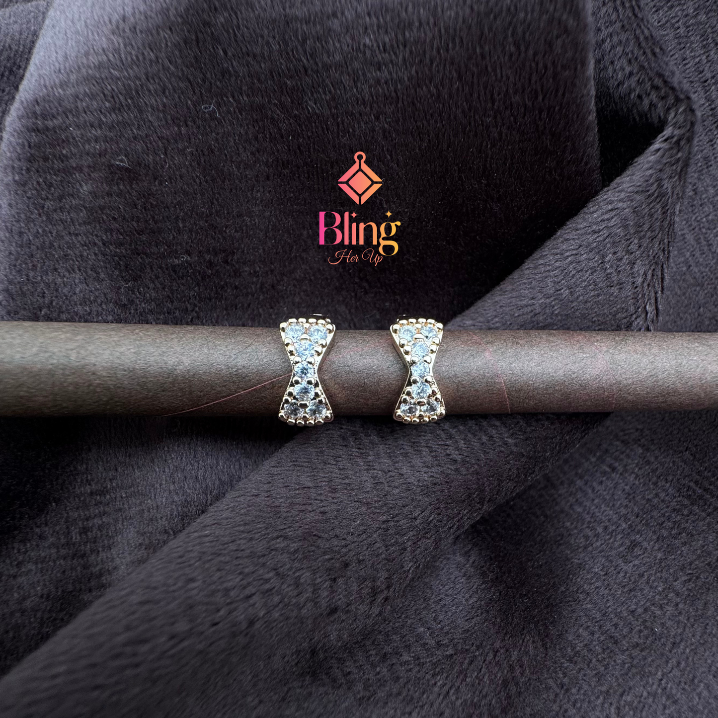 Crystal Bow Hug Earrings