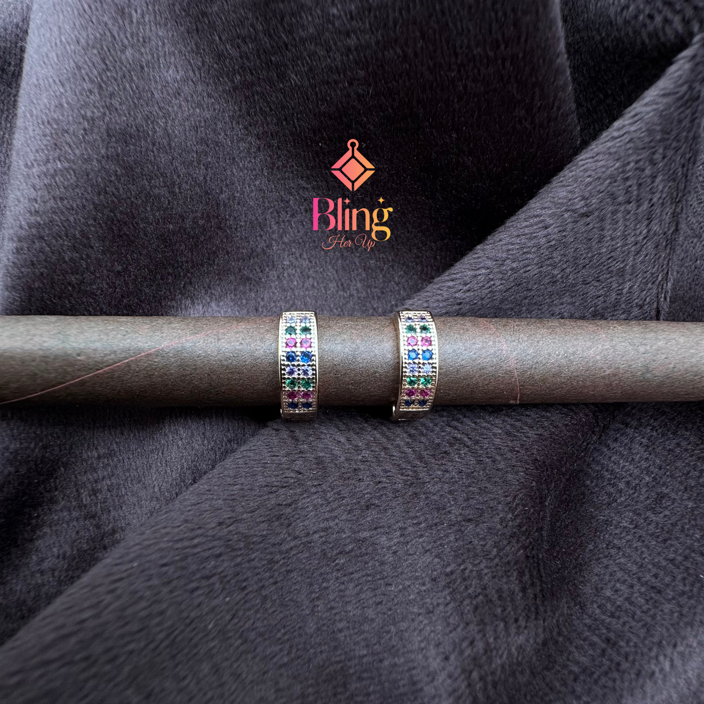 Celestial Color Grid Hoops