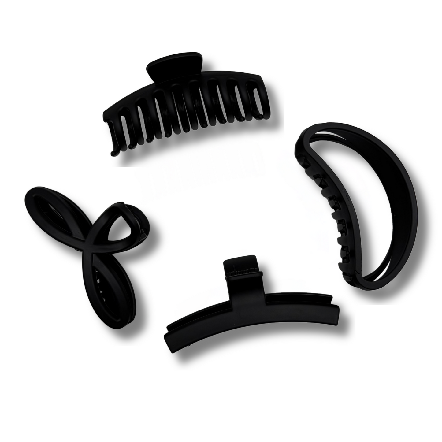 Matte Muse Collection - 4-Pack Matte Hair Claw Clips for Women – Strong Hold, Non-Slip & Durable