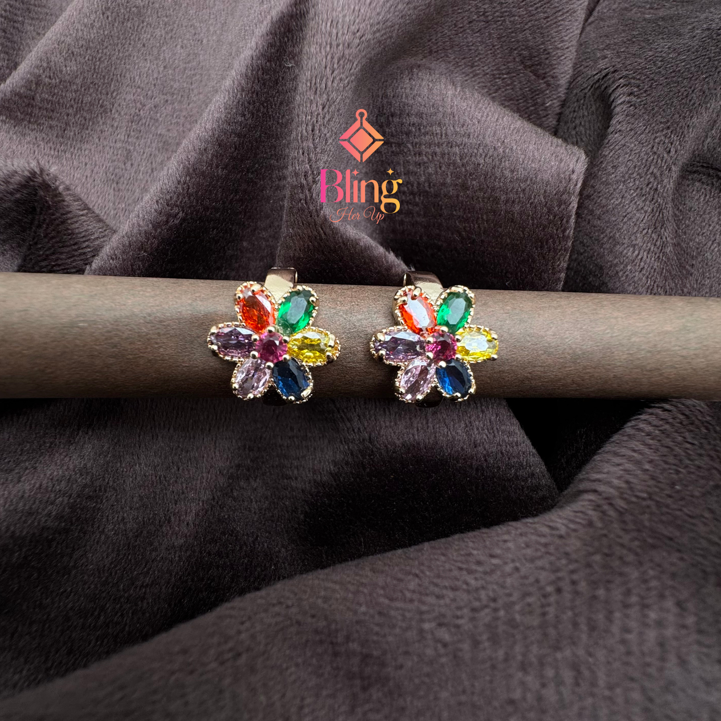 Rosy Radiance Floral Earrings