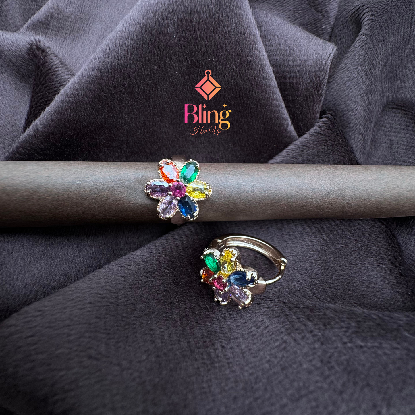 Rosy Radiance Floral Earrings