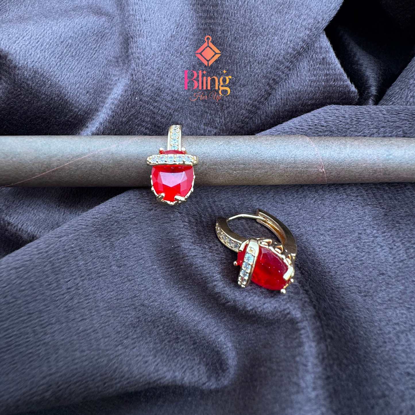 Bold Crystal Studded Drops with Modern Rose Gold Shine