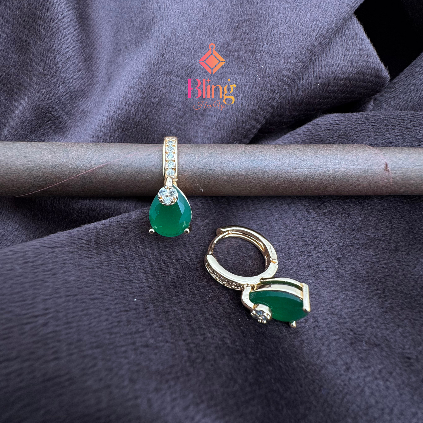 Bold Crystal Studded Drops with Modern Rose Gold Shine