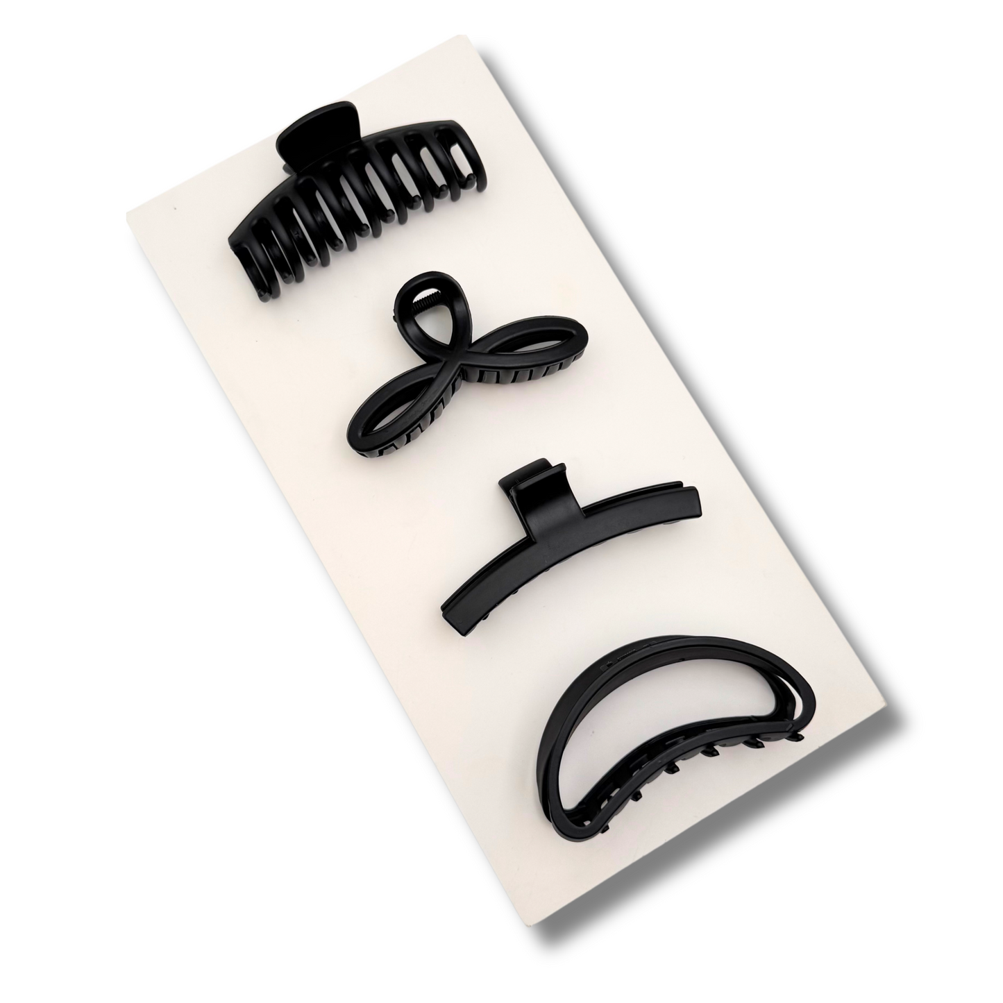 Matte Muse Collection - 4-Pack Matte Hair Claw Clips for Women – Strong Hold, Non-Slip & Durable