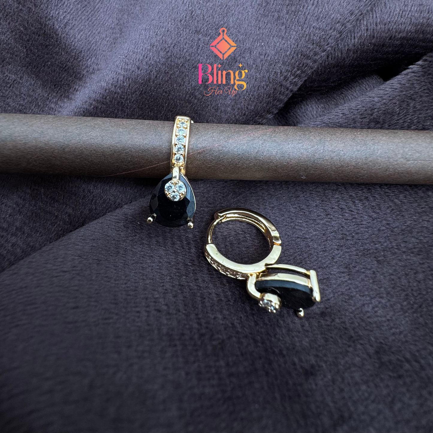 Bold Crystal Studded Drops with Modern Rose Gold Shine