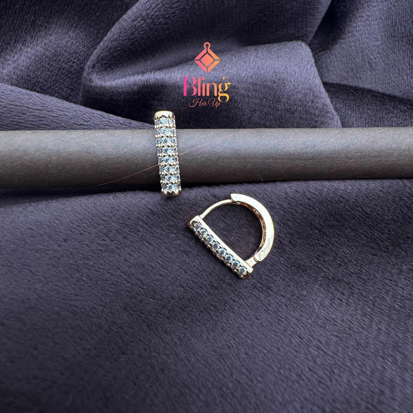 Minimalist Sparkle Hoops with Anti-Tarnish Finish