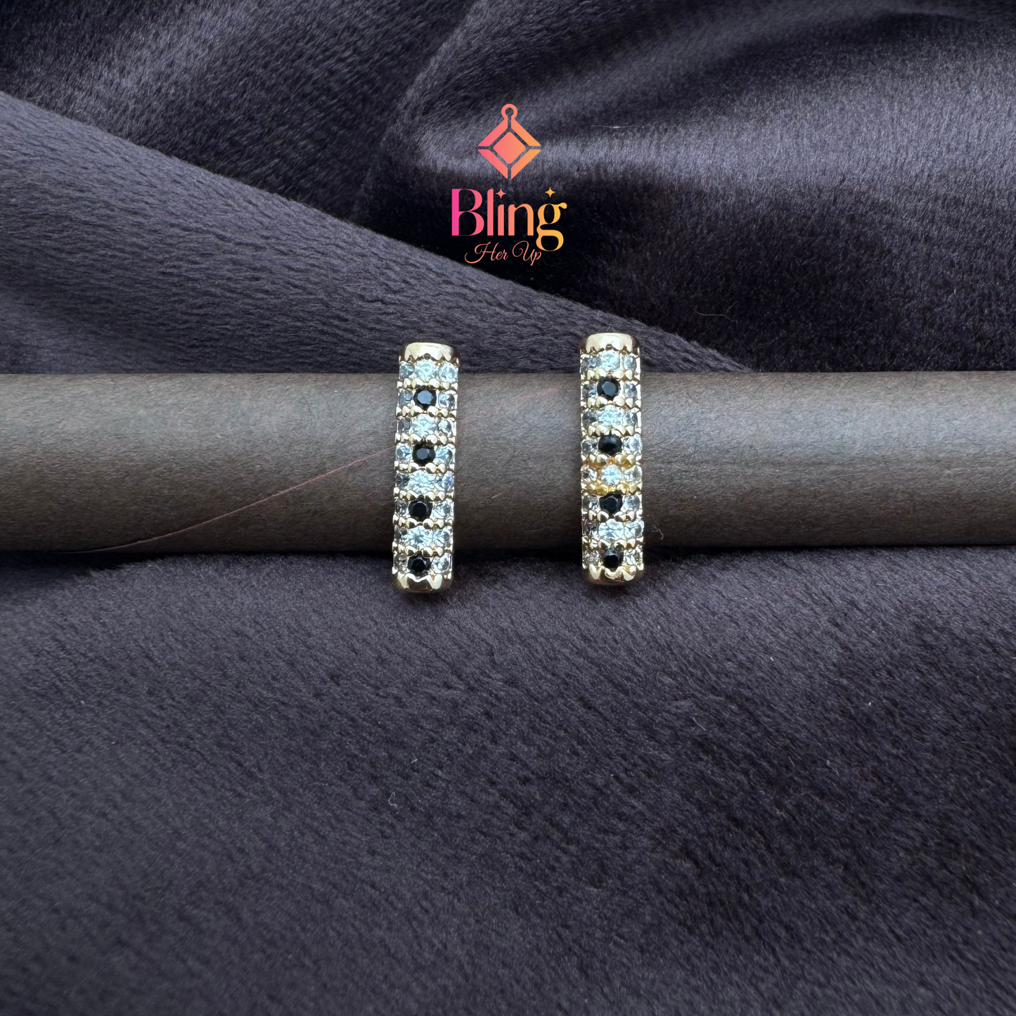 Minimalist Sparkle Hoops with Anti-Tarnish Finish