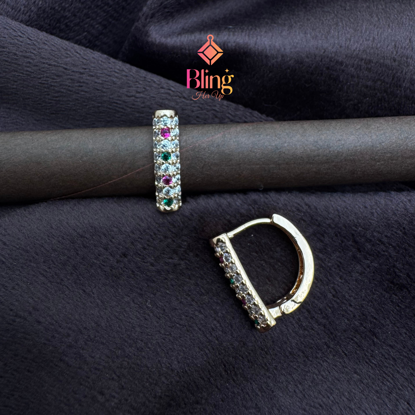 Minimalist Sparkle Hoops with Anti-Tarnish Finish