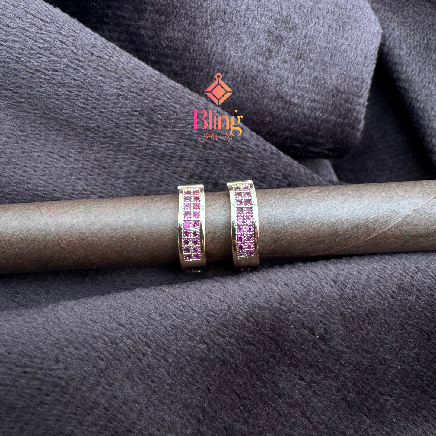 Pink Frost Sparkle Earrnings