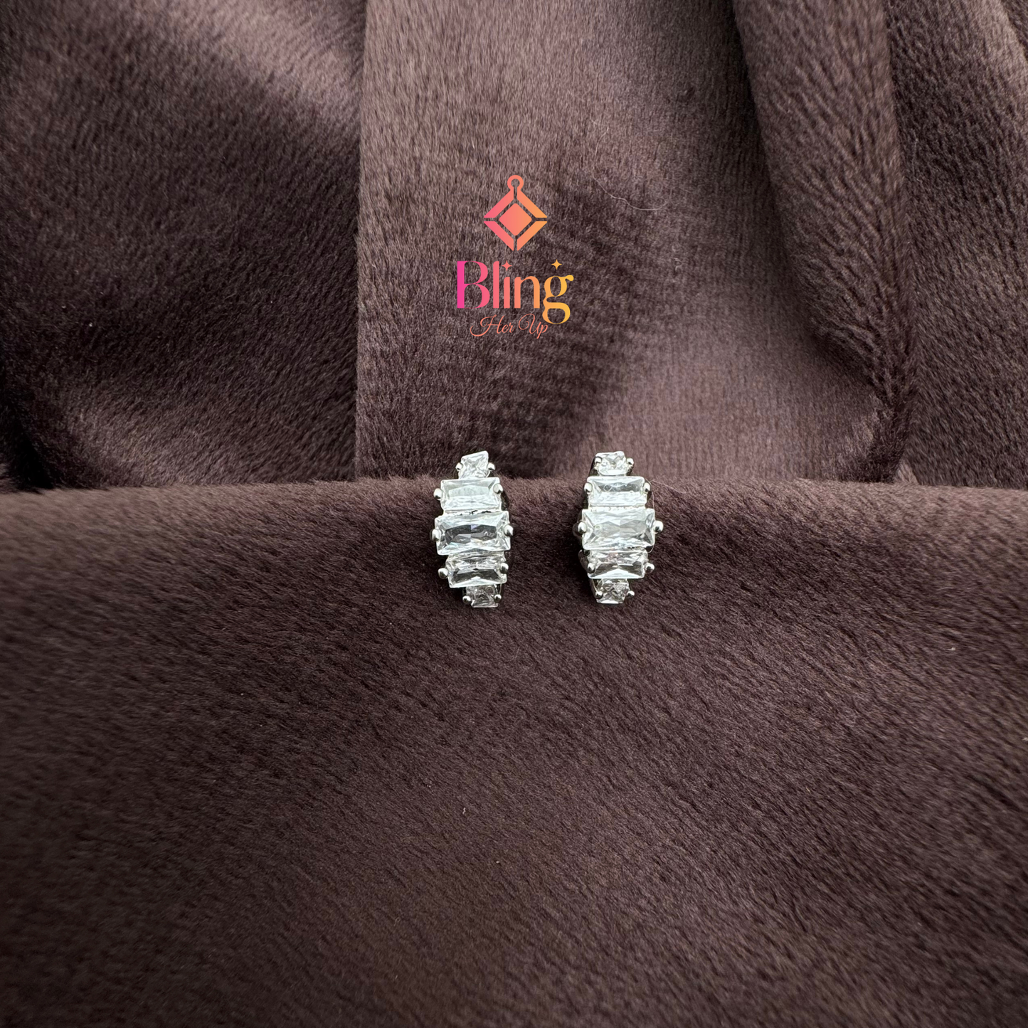 Crystal Luxe Silver Stud