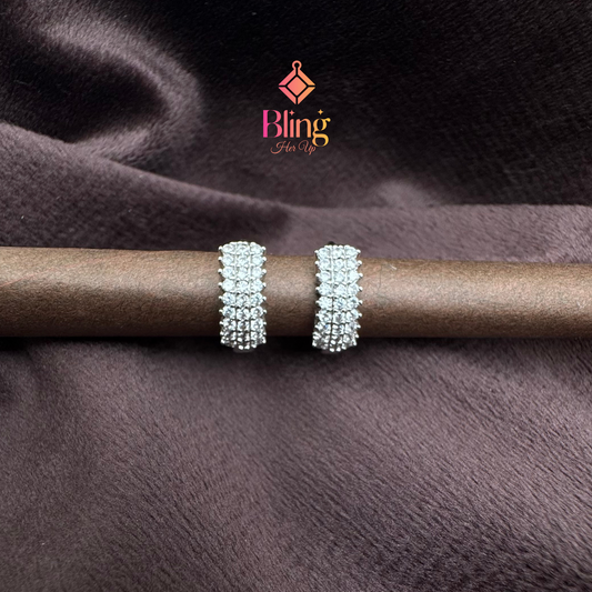 Crystal Crest Anti-Tarnish Earrings