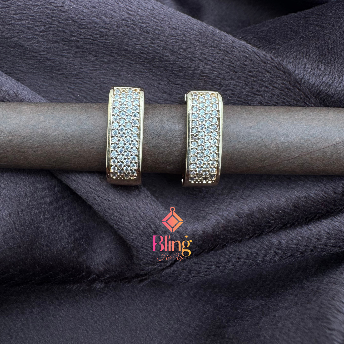 Glitter Grid Earrings