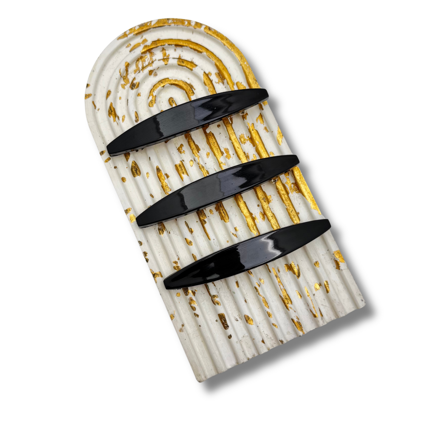 Shine & Secure: 3-Piece Glossy Hair Clip Set for Effortless Elegance