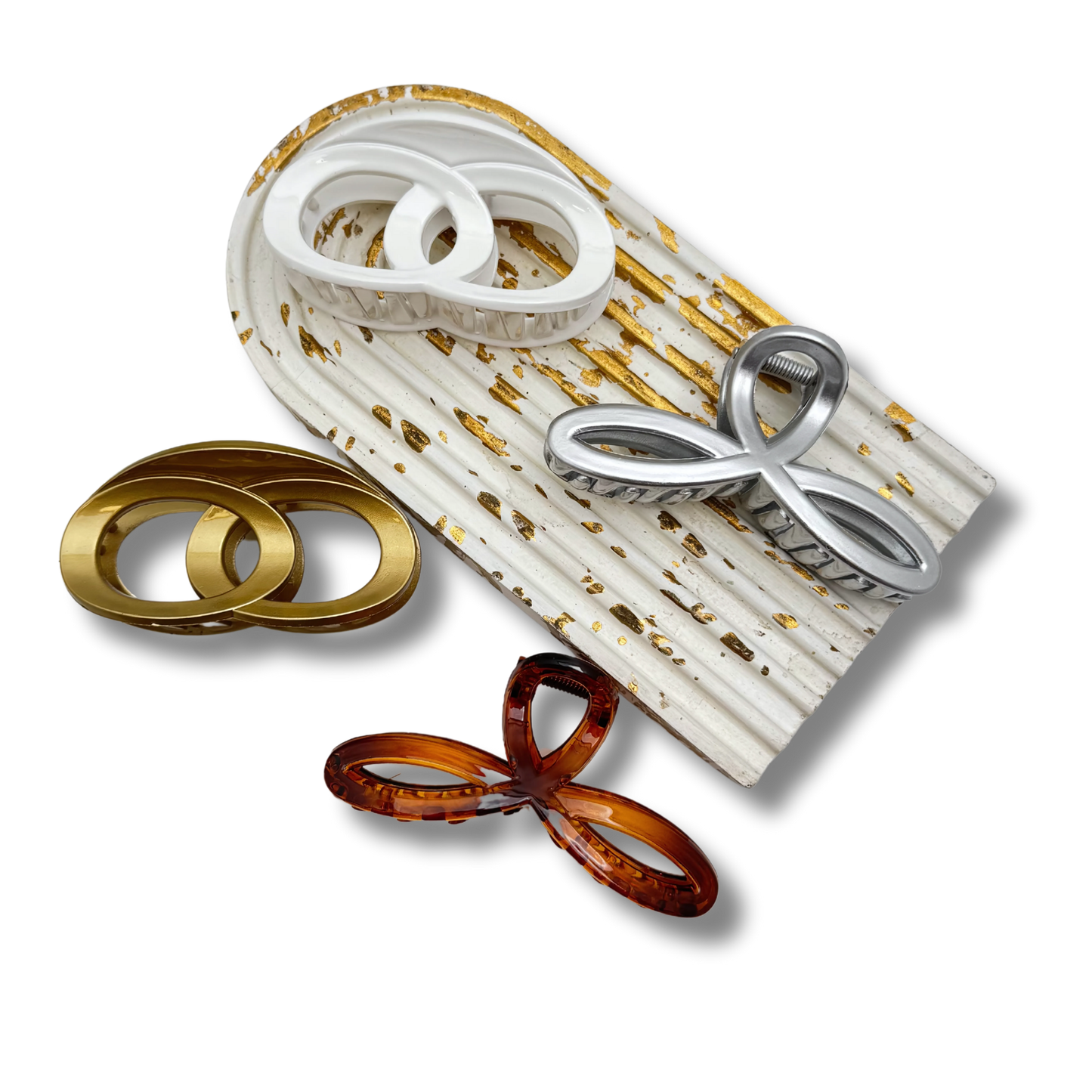 Chic & Unique: 4-Piece Hair Clip Set in Playful Colors and Stylish Shapes