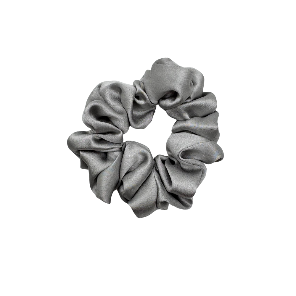 Silver Mist, Gray Color | Silk Satin Scrunchies