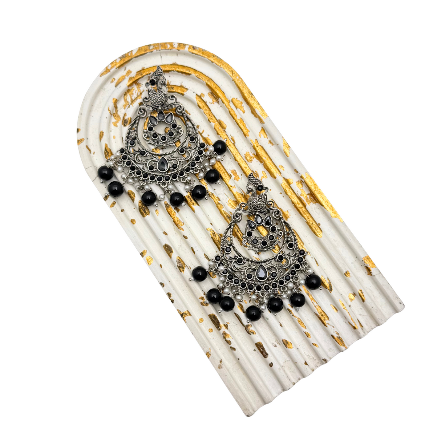 Mayura Grace – Peacock Pearl Drop Earrings