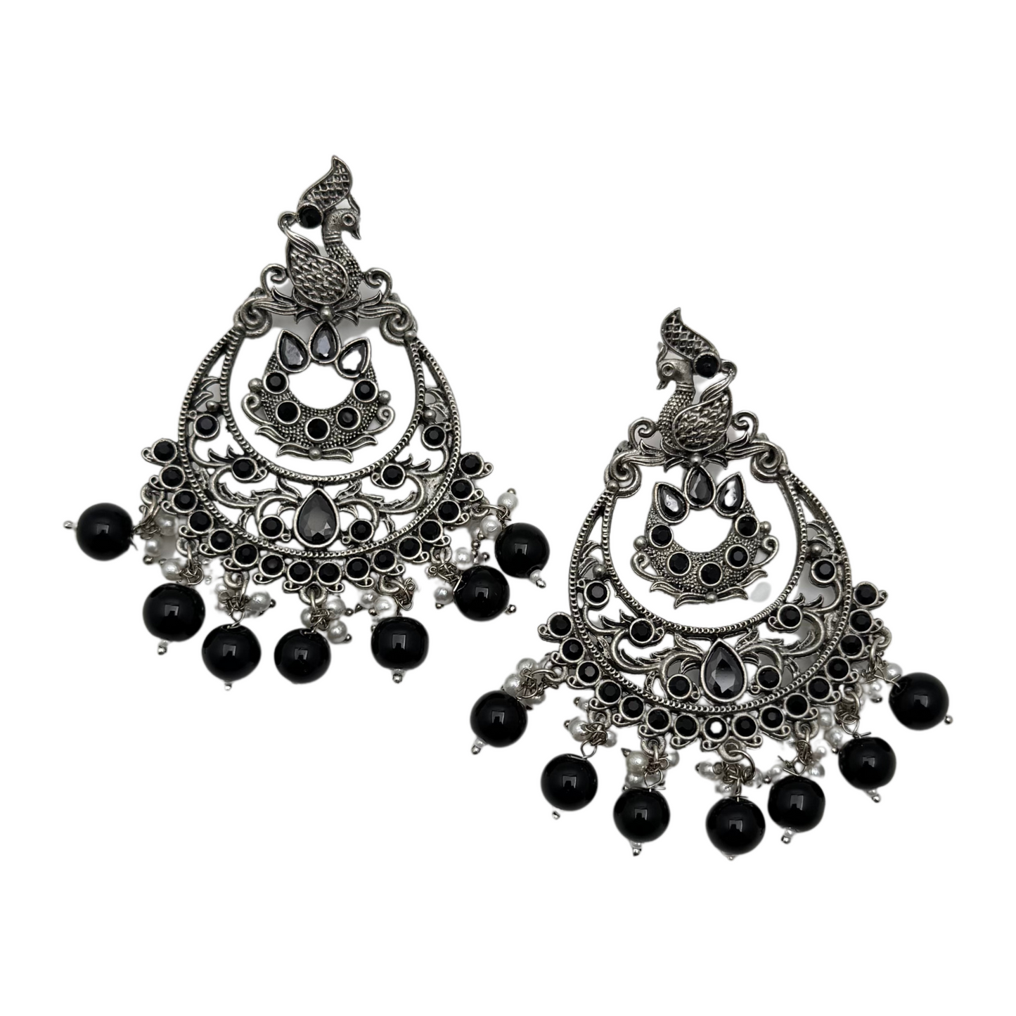 Mayura Grace – Peacock Pearl Drop Earrings