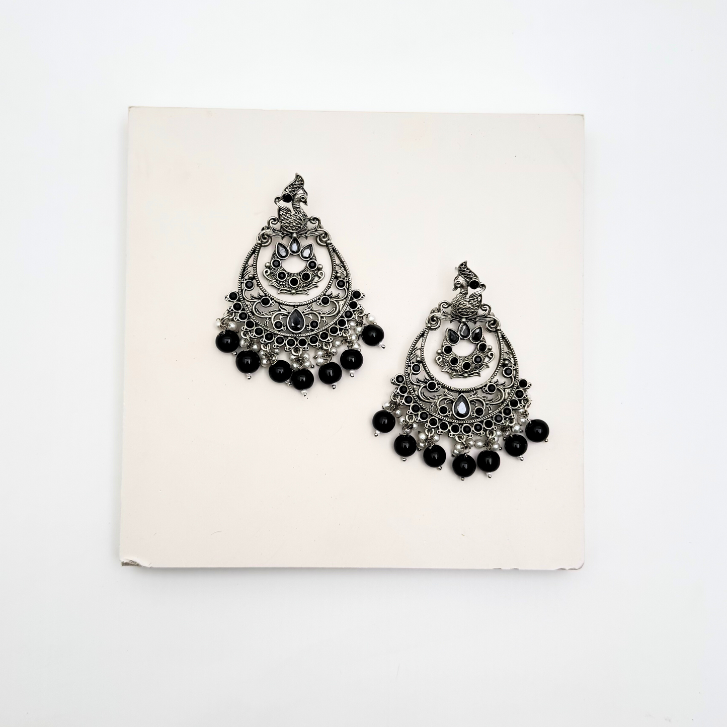 Mayura Grace – Peacock Pearl Drop Earrings